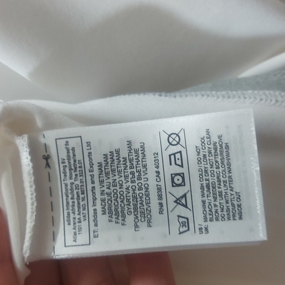 Brand New Adidas Brand Women's Tanktop -White with Silver Trim - Picture 4 of 4